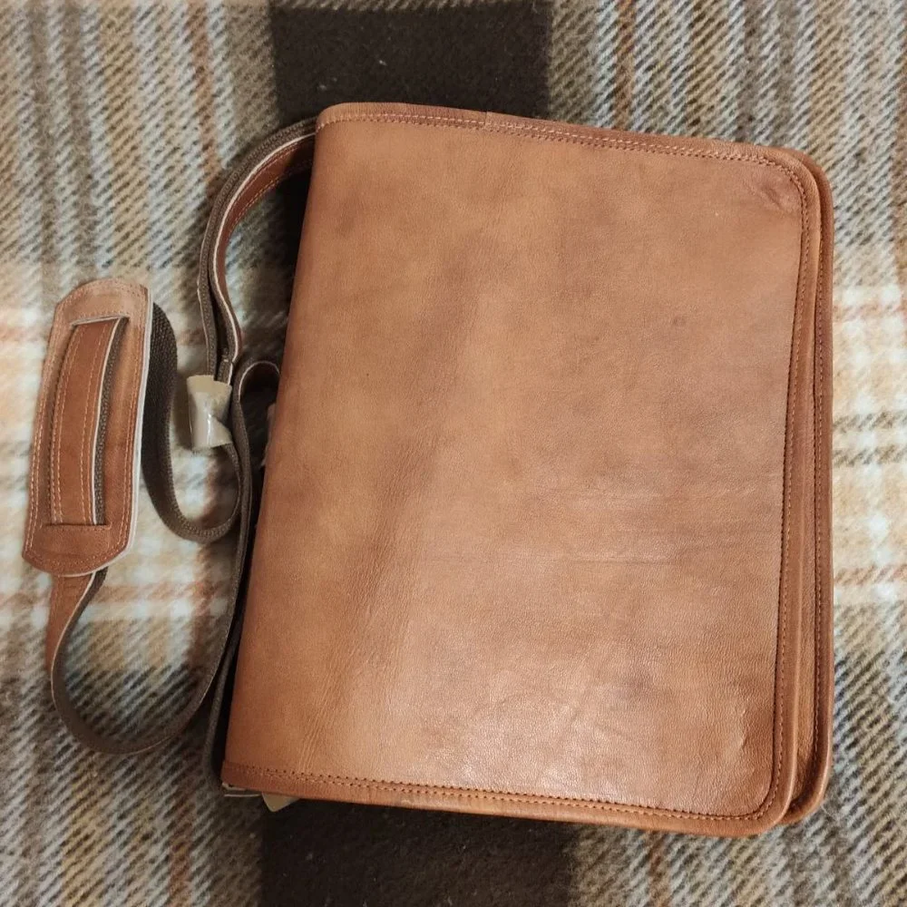 Men's Brown Leather Laptop Bag